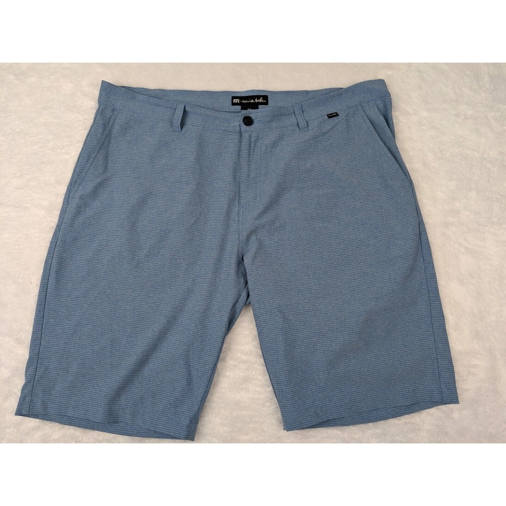 Travis Mathew Shorts Men's 40 (42) Blue Stretch Performance Golf Poly Blend